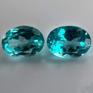 Natural Pair of Blue Apatites 2.35 ct - RARE