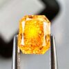 0.54ct Natural Orange-Yellow Diamond, Fancy Intense, Radiant Shape, with I2 Clarity, Perfect for Unique Jewelry Creations.