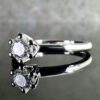 18K White Gold Ring with 0.40 ct Natural Diamond G-I1, ALGT Certified | Elegant Fine Jewelry