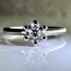 18K White Gold Ring with 0.40 ct Natural Diamond G-I1, ALGT Certified | Elegant Fine Jewelry