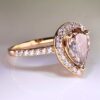 18K Yellow Gold Ring with 1.27 ct Natural Fancy Yellowish Brown VVS2 Diamond & VS Diamonds, ALGT Certified