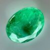 0.91ct natural emerald from Zambia with an elegant oval shape and a beautiful green hue.