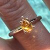 18k white gold pear diamond ring 0.53 ct - Fancy Intense Brownish Yellow-Orange – ALGT Certified | Handmade Luxury